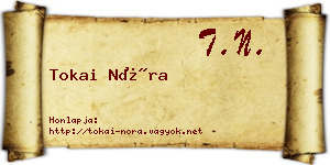 Tokai Nóra névjegykártya