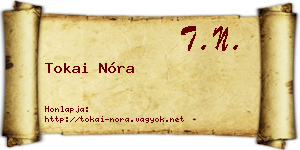 Tokai Nóra névjegykártya